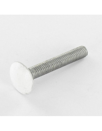 TRCC JAPY tête ronde collet carré M7X65 Pas de 100 Filetage total Aluminium RAL9016 blanc signalisation 30%