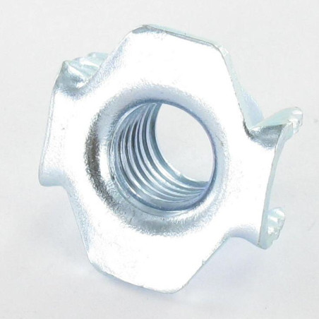 1 x Ecrou à GRIFFES Cranté M10 Haut 12 Acier zingué