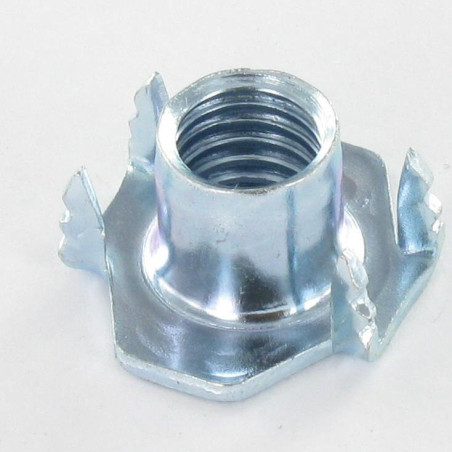 1 x Ecrou à GRIFFES Cranté M10 Haut 12 Acier zingué