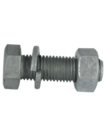 Boulon (vendu avec Ecrou) Tête hexagonale TH 5/8X 2"1/4 UNC GR5+GROW+RD. Forte tenue à la corrosion Acier galvanisé