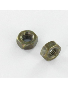 Écrou hexagonale M4 Acier brut Vert OLIV