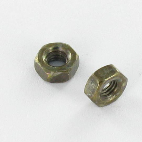 1 x Écrou hexagonale M4 Acier brut Vert OLIV