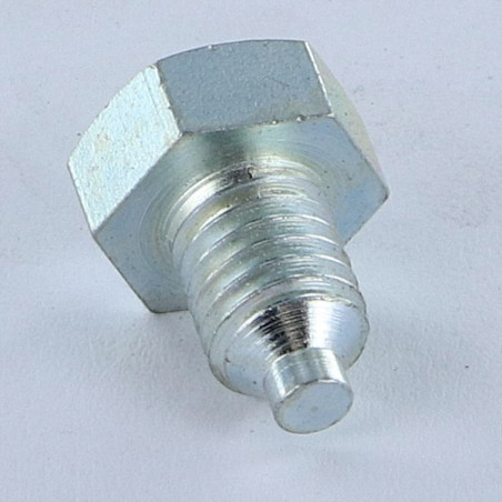 1 x Vis métaux Tête hexagonale TH M8X12 Bout téton Téton Acier zingué