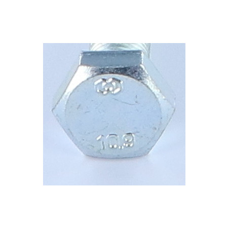 1 x Vis métaux Tête hexagonale TH M12X40 Classe 10.9 Filetage total Pas fin Pas de 150 Acier zingué