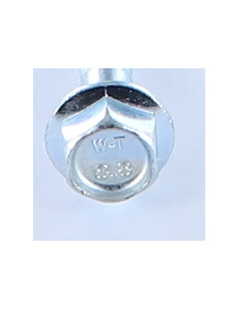 Vis métaux Tête hexagonale TH M6X30 Filetée sur 18 Filetage partiel Embase collerette crantée Classe 8.8 Acier