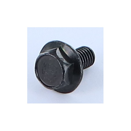 1 x Vis métaux Tête hexagonale TH M6X12 Embase lisse BP Acier zingué noir