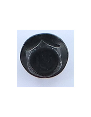 Vis métaux Tête hexagonale TH M6X12 Embase lisse BP Acier zingué noir