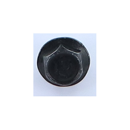 1 x Vis métaux Tête hexagonale TH M6X12 Embase lisse BP Acier zingué noir