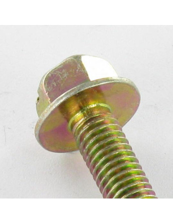 Vis métaux Tête hexagonale TH M5X18 Embase collerette 11 Fendue Bichromaté