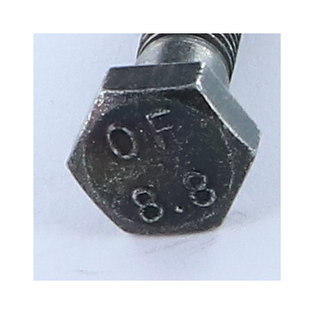 1 x Corps de boulon filetage partiel Tête hexagonale TH M8X40 Classe 8.8 Acier zingué noir