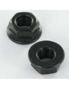 Ecrou Collerette Lisse M8 Acier zingué noir