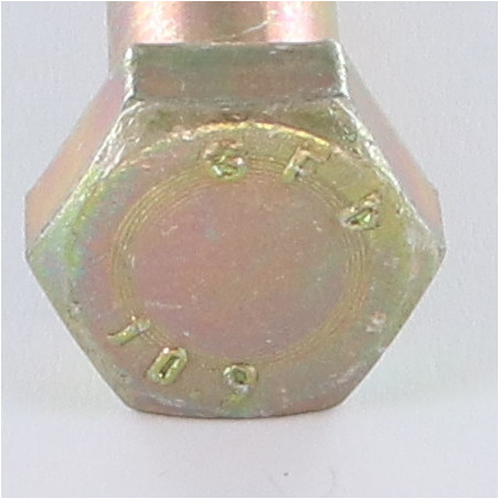 1 x Corps de boulon filetage partiel Tête hexagonale TH M16X130 Classe 10.9 Bichromaté