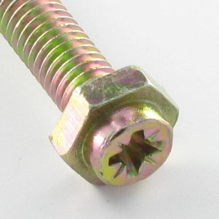 Vis cassette Tête hexagonale TH Pozi M6X45 Pozi 2 Classe 6.8 Bichromaté