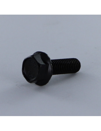 Vis métaux Tête hexagonale TH M6X40 Embase collerette crantée Classe 8.8 Acier zingué noir