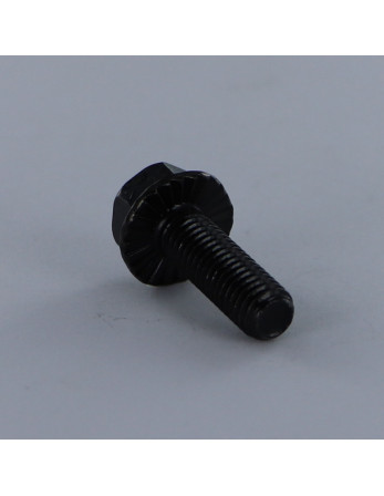 Vis métaux Tête hexagonale TH M6X40 Embase collerette crantée Classe 8.8 Acier zingué noir