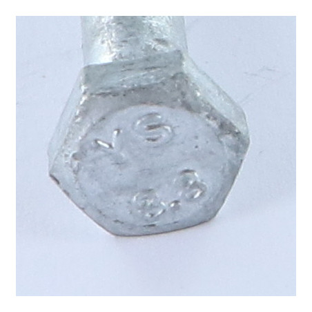 1 x Corps de boulon filetage partiel Tête hexagonale TH M10X110 Classe 8.8 Forte tenue à la corrosion Acier galvanisé