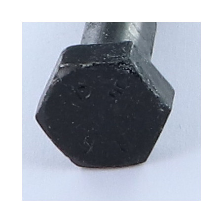 1 x Corps de boulon filetage partiel Tête hexagonale TH M8X35 Filetée sur 15 Classe 8.8 Acier zingué noir