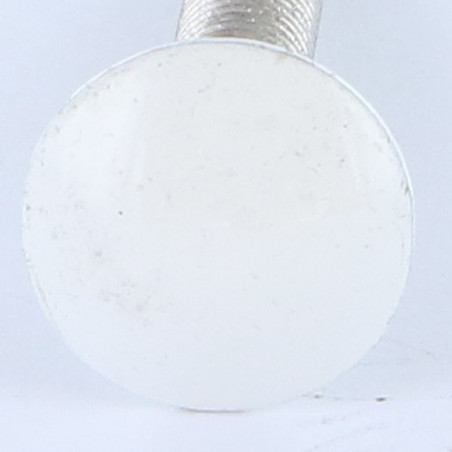 1 x TRCC JAPY tête ronde collet carré M6X50 Filetage total Aluminium Acier zingué Laqué blanc RAL9016 blanc