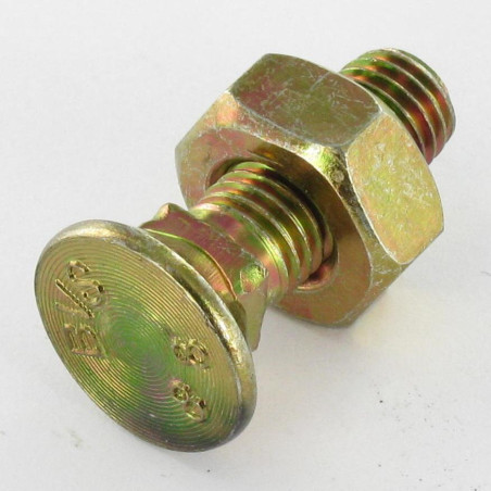 Boulon de charrue TFCC tête fraisée collet carré M10X25 Classe 8.8 Bichromaté