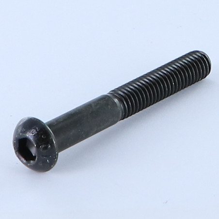 1 x Vis métaux BHC (Tête Bombée Hexagonal creux) M5X45 Filetage partiel Classe 10.9 Clé de 3 HC3 Acier zingué noir