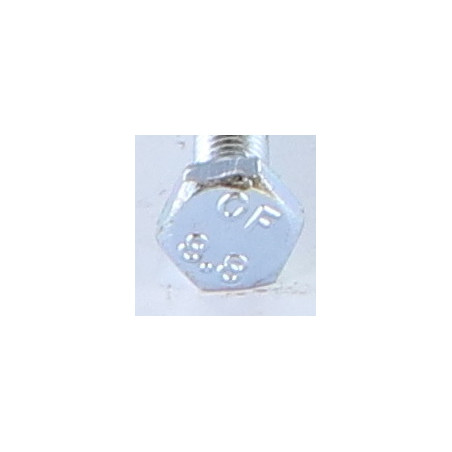 1 x Vis métaux Tête hexagonale TH M10X75 Classe 8.8 Acier zingué