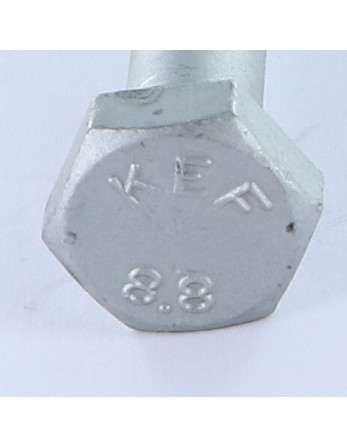 Corps de boulon filetage partiel Tête hexagonale TH M10X130 Classe 8.8 Acier brut Géomet 500A