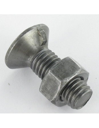 Boulon de charrue Tête fraisée M12X35 1 Ergot 4.6 Acier brut