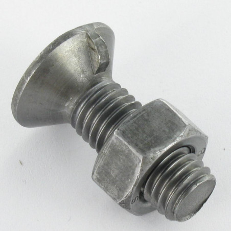 1 x Boulon de charrue Tête fraisée M12X35 1 Ergot 4.6 Acier brut