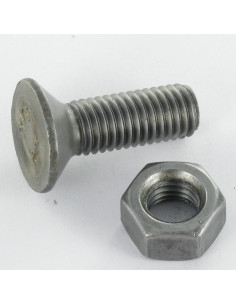 Boulon de charrue Tête fraisée M12X35 1 Ergot 4.6 Acier brut 2