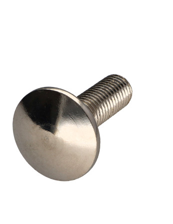 TRCC JAPY tête ronde collet carré M12X40 Filetage partiel Acier nickelé