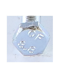 Vis métaux Tête hexagonale TH M8X90 Classe 8.8 Acier zingué 2