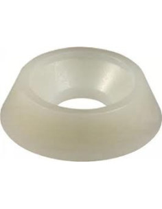 Rondelle cuvette nylon blanc M4