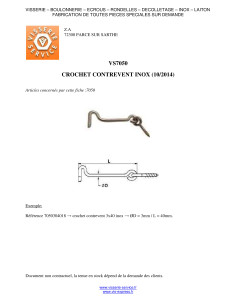 Crochets de contrevent 4X60 Inox A2 2