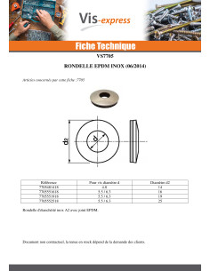 Rondelle d'étanchéite EPDM Acier zingué 5.5/6.3X19 2