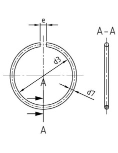 Bague de butée pour arbre de diamètre 4 Inox A1 2