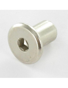 Combifix Tête plate 15/8X12 M6 Clé de 4 HC4 Acier nickelé