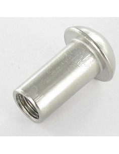 Ecrou Relieur Tête bombée M6X8 Clé de 4 HC4 7X15 Inox 2
