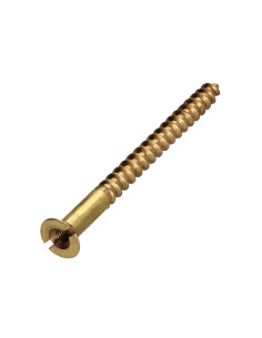 Vis bois Laiton 6X80 Percée et taraudée M3 Pas de 60