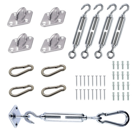 Kit de fixation pour voile d'ombrage Inox