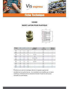 Insert TECHFIX Laiton M3X5.7 2