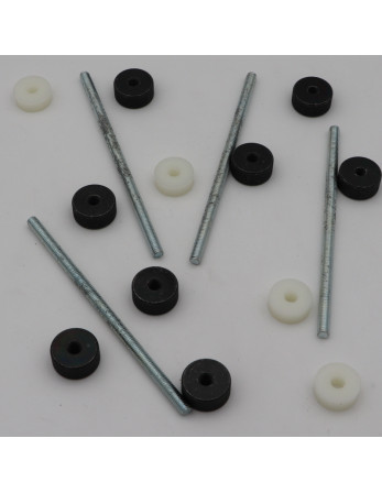 KIT Filet M6X130 Acier zingué Avec Ecrou