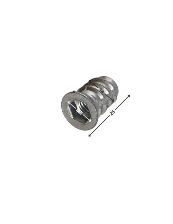 Ecrou Clé de 8 HC8 M8 14X25 Zamak