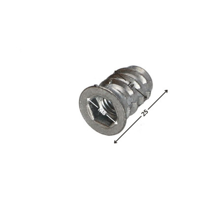 1 x Ecrou Clé de 8 HC8 M8 14X25 Zamak