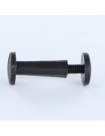 Vis relieur M4X12 Diamètre Tube 5 nylon noir 2 pièces Mâle femelle