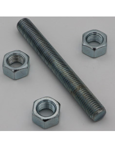 KIT 1 Filet M16X130 Avec 3 Ecrou M16 Acier zingué
