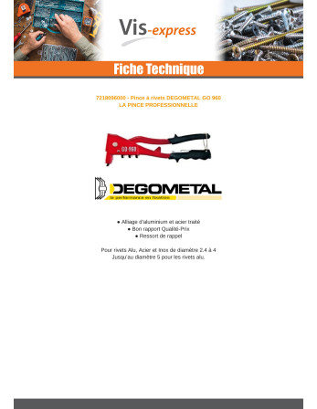 Riveteuse DEGOMETAL GO 960