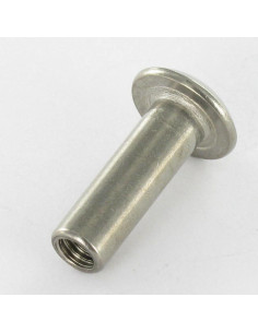 Ecrou Relieur Tête bombée Fendue 8X25 M6X24 Inox 2