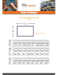 Bouchon rectangle pour tube 60X15 épaisseur tole du tube... 2