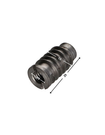 Insert fileté bois fendu M8 13X25 Acier brut