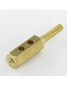 BORNE CONTACT Hexagonal 10X46 Filetée sur M5 TB3.50 Laiton